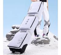Yiustldd Snowboard Bag with Wheels for Air Travel, Large Capacity Full Padded Rolling Ski Bag Store & Transport 174Cm Double/Single Board,Gray,150x36cm