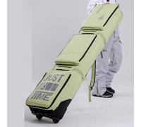 Yiustldd Snowboard Bag with Wheels for Air Travel, Large Capacity Full Padded Rolling Ski Bag Store & Transport 174Cm Double/Single Board,Green,166x36cm