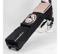 Yiustldd Snowboard Bag with Wheels for Air Travel, Rolling Double Ski Bag Fits Single Or 2 Sets of Skis - Full Padded Waterproof Large Capacity,Black,157x36cm
