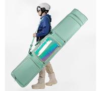 Yiustldd Snowboard Bag with Wheels, Waterproof Single/Double-Board Roller Ski Bag 15Cm Adjustable Height for Winter Sports Air Travel,177x35cm