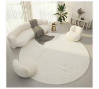 Yiustldd Soft Round Area Rug Fluffy Circle Floor Carpet Rugs Modern Minimal Art Circular Mat Soft Non Slip Washable for Bedroom/Living Room/Nursery,B,100CM