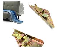 YIUWLMN A Pair Color Zinc Sofa Bed Bedding Furniture Murphy Bed Hinges Sofa Bed Hinge Hardware Adjustable Spring Mechanism Triple Click Futon Sleeper