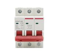 YIVELYYZG DZ47 3P 3A-63A 400V C Type Mini Circuit Breaker MCB Short Overload Protector 35mm Din Rail Mount Breaking Capacity 6KA 1Pcs(6 Years)