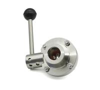 YIVELYYZG KF16 KF25 KF40 KF50 304 Stainless Steel Vacuum Sanitary Butterfly Valve Cut-off Flow Controller(KF-40)