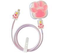 Yivenbarity Cat Paw Cable Protector for Apple 40W Power Adapter (Pink)