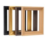 YIVIVEN Real Solid Wood Canvas Floater Frame 12x12, Canvas Floating Frame for 0.6"-0.9" Deep Paintings Artwork, Oil Painting Frames (Dark Brown, 12"x12")