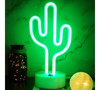 YIVIYAR Cactus Neon Light Cactus Light LED Light, USB Charging/Battery Neon Sign Cactus Decor Classroom LED Cactus Light Kids Night Light Room Lights for Bedroom Teen Girl Bedroom Decor(Cactus)