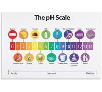 YIVXA Aluminum Tin Sign Ph Scale Chart Science Classroom Decor Chemists Educational Poster Wall Poster Coffee Shop Plate Iron Painting Vintage Novelty Fun Bar Tavern Kitchen Restaurant 12x8 Inch