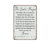 YIVXA Metal Vintage Tin Sign Christian Bible Verse Deliver Us from Evil Christian Gifts for Women Men Poster Wall Art for Kitchen Garden Bathroom Farm Home Coffee Decor 12x8 inch