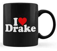 YIVXA Novelty Coffee Mug 11 Oz I Love Drake Ceramic Cup Novelty Coffee Mug Funny Saying Tea Cup