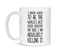 YIVXA Office Coffee Mug 11 Oz World's Best Choir Director Mug Funny Choir Director Quote White