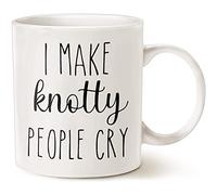 YIVXA Office Mug 11 Oz Massage Therapist Mug Massage Therapist Gift I Make Knotty People Cry Spa Mug Birthday Present Family Friend White Ceramic Tea Cup