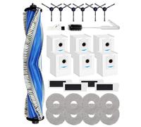 Yivy 27 Pack Replacement Accessories for ECOVACS DEEBOT T30S/T30S PRO/T30S AI Robot Vacuum,1 Main Brush 6 Side Brushes 4 Hepa Filters 6 Dust Bags 8 Mop Pads 2 Cleaning Brushes
