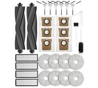 Yivy 28 PCS Accessories for Dreame L10s Ultra, Replacement Parts for Dreame L10 Ultra, Accessory Set Robot Vacuum Cleaner Kit: 2 Main Brushes, 6 Side Brushes, 4 HEPA Filters, 8 Mop Pads, 6 Dust Bags
