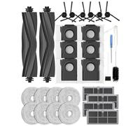Yivy Accessories Replacement Part for Dreame X40 Ultra/ L40 Ultra /X40 Master/Mova P50 Pro Ultra/Mova P10 Pro Ultra Robot Vacuum Cleaner, 2 Main Brush, 4 Carbon HEPA Filters,6 Side Brushes-29 pcs