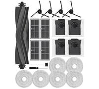 Yivy Pack of 21 Accessories for Dreame X40 Ultra/L40 Ultra/X40 Master/Mova P50 Pro Ultra, Robot Vacuum Cleaner Replacement Part, 1 Main Brush, 4 Activated Carbon Filters, 4 Activated Carbon Dust Bags