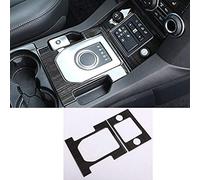 YIWANG ABS Chrome Car Gear Shift Panel Cover Trim Sticker 2pcs for Discovery 4 2012-2017 Car Accessories (Black Wood Grain)