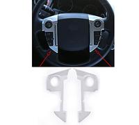 YIWANG ABS Chrome Car Steering Wheel Cover Trim 3D Sticker 2pcs For Land Rover Range Rover Sport 2010-2013 Car Accessories (Matte Silver)