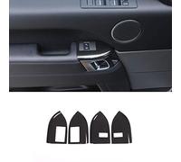YIWANG ABS Plastic Child Safety Lock Button Frame Cover Trim Car Accessories Carbon Fiber Style For RangeRover Sport 2014-2018 (With Seat Memory Button Frame)