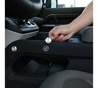 YIWANG Carbon Fiber Car Interior Accessories Gear Console Side Strip Cover Trim for Land Rover Defender 90 110 2020-2024 Replacement Parts (8pcs Screw Protective Cover-Silver)
