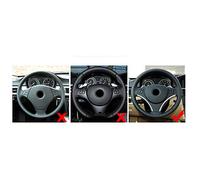 YIWANG Carbon Fiber Style ABS Chrome Car Steering Wheel Decoration Cover 1Pc For 1 3 Series E82 E87 E90 E92 E93 Auto Accessories (Matte Silver)