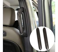 YIWANG Interior Carbon Fiber Style ABS Back Row Grab Handle Trim Accessories for Land Rover Defender 110 130 2020 Door Grab Handle (Carbon Fiber)