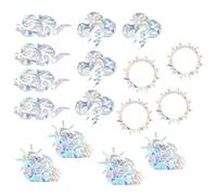 Yiwaso Prism Window Decals, Sun Catcher Window Stickers for Bird Strike, Anti Collision Stickers, Rainbow Prism Static Stickers, Reflective Stickers, Average code
