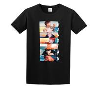 YIWEIXIANG BTS Graphic Cute Chibi Funny Mens Short Sleeve T Shirt Size S Black