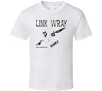 YIWEIXIANG New Link Wray Rumble Retno Guitar Shirt Black White Tshirt Men's Size 3XL