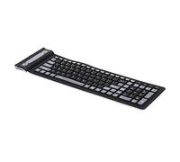 YIWENG 2.4G Wireless Keyboard 107 Keys Portable Folding Soft Silicone Dustproof Keyboard for Desktop Computer Laptop Plug and Play,Silicone Keyboard