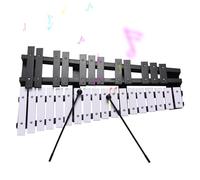 YIWENG 30 Note Glockenspiel Foldable Xylophone Wooden Frame 5mm Thickness Aluminum Bars Percussion Musical Instrument with Carrying Bag 2 Mallets Gift for Beginners Students,xylophone instrument