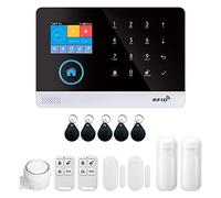 YIWENG 433 Wireless WIFI + GSM Auto-dial Alarm System LCD Display Door Sensor PIR Motion Sensor Phone APP Remote Control Compatible with Home Voice Control Smart Home Burglar