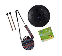 YIWENG 5.5 Inches Mini Steel Tongue Drum 8 Notes C-Key Handpan Drum Steel Pocket Drum Percussion Instrument with Mallets Carry Bag for Meditation Yoga Zazen Musical Education,steel hand drum