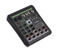 YIWENG 6 Channel Audio Mixer 48V Phantom Power OTG Mixing Console USB MP3 player with Recording BT Sound Console for Home Theater Computer Audio Interface,audio mixer for streaming