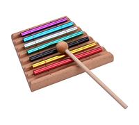 YIWENG 7-Tone Tabletop Chimes Meditation Chime Colorful Wind Bell Educational Musical Percussion Instrument with Mallet