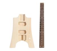 YIWENG DIY Unfinished Electric Guitar Kit Guitar Barrel Blank Wooden Guitar Body Replacement Parts Basswood Body Maple Neck 2 Double Line Circles,unfinished guitar body