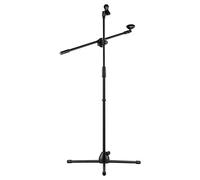YIWENG microphone stand,Microphone Tripod Stand Boom Floor Model Adjustable Height Light Weight Heavy Duty Collapsible for Wired Wireless Mic Live Voice Stage Performance with Mic Clip Holders Black,M
