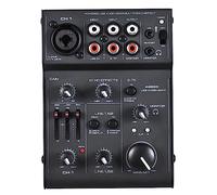 YIWENG Mixer,AGE03 5-Channel Mini Mic-Line Mixing Console Mixer with USB Audio Interface Built-in Echo Effect USB Powered for Recording DJ Network Live Broadcast Karaoke,Digital mixing console