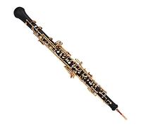 YIWENG Professional Oboe C Key Semi-automatic Style Pure Gold Plated Keys Woodwind Instrument with Oboe Reed Gloves Leather Case Carry Bag Cleaning Cloth Mini Screwdriver