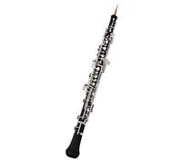 YIWENG Professional Oboe C Key Semi-automatic Style Silver-plated Keys Woodwind Instrument with Oboe Reed Gloves Leather Case Carry Bag Cleaning Cloth Mini Screwdriver