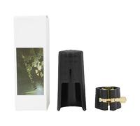 YIWENG Saxophone Metal Buckle Leather Clip + Cap Single Copper Screw Adjustment Saxophone Ligature Compact Durable Ligature,Adjustment Saxophone Clip