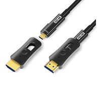 YIWENTEC HDMI Fiber Cable 4k@60Hz HDCP2.2 4:4:4 High Speed 18Gbps HDR 3D 4K2K Optic Fiber Cable with Micro HDMI Pull Type (20M, 4K)