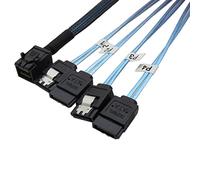 YIWENTEC Internal HD Mini SAS (SFF-8643 Host) to 4X SATA (Target) Hard Drive Cable (8643 SATA 0.5M)