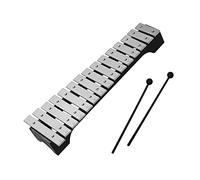 YIWEOG 15-Note Xylophone Glockenspiel Wooden Base Aluminum Bars with Mallets Percussion Musical Instrument with Carrying Bag