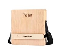 YIWEOG Cajon Wooden Drum 3-in-1 Flat Hand Drum Percussion Instrument with Adjustable Strap Portable Box Drum for Beginners Traveling Party Hand Drums
