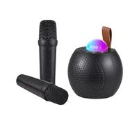 YIWEOG Karaoke Machine Mini Wireless Microphone and Speaker Set with 2 Microphone Gifts for Birthday Party Desktop Outdoor Home KTV Set Disco LED Lights Handheld Mic Portable Karaoke Speaker