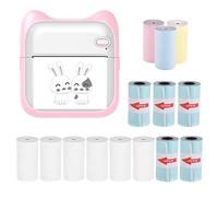 YIWEOG Mini Pocket Photo Printer Portable Thermal Printing Machine 203dpi Wireless BT Connection for Picture Lable DIY Handcraft List Meno Notes Journal Receipt Paper Instant Printer Sticker with 5