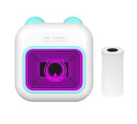 YIWEOG Mini Pocket Thermal Instant Photo Printer 7-Color LED Light Label Maker Machine BT Wireless Connect Compatible with Android or iOS APP Support Receipt Label Memo Sticker Notes Lists Scrapbook