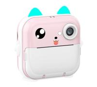 YIWEOG Portable Children Instant Thermal Print Kid Camera 2.4 Inch Screen Digital Camera Photo Selfie HD Video Thermal Inkless Printing with 32GB Memory Card 3 Rolls White Print Paper Learning Toy