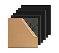 YIWONFU 6Pcs Black Acrylic Sheets 300x300 mm, 1mm Thick Sturdy Dirt/Corrosion-Resistant Plastic Panels for Home Decor Painting Sign DIY